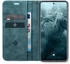 Tec-Expert Handy Hülle für Xiaomi Redmi Note 10 5G Klapphülle Bookcase Flip Cover Handy Tasche Etui Farbe: Petrol