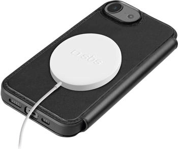 SBS Mobile Wallet Mag Stand schwarz iPhone 16e TEWALMAGIPSE25K kompatibel mit MagSafe, Standfunktion