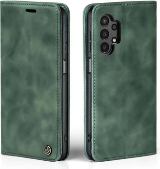 Tec-Expert Handy Hülle für Samsung Galaxy A13 Klapphülle Bookcase Flip Cover Handy Tasche Etui Farbe: Grün