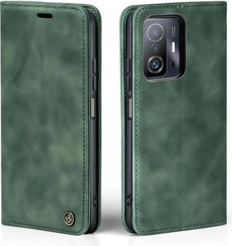 Tec-Expert Handy Hülle für Xiaomi 11T / Xiaomi 11T Pro Klapphülle Bookcase Flip Cover Handy Tasche Etui Farbe: Grün