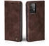 Tec-Expert Handy Hülle für Samsung Galaxy A52 / A52 5G / A52s 5G Klapphülle Bookcase Flip Cover Handy Tasche Etui Farbe: Dunkelbraun