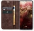 Tec-Expert Handy Hülle für Samsung Galaxy A52 / A52 5G / A52s 5G Klapphülle Bookcase Flip Cover Handy Tasche Etui Farbe: Dunkelbraun
