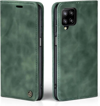 Tec-Expert Handy Hülle für Samsung Galaxy A12 Klapphülle Bookcase Flip Cover Handy Tasche Etui Farbe: Grün