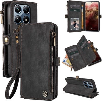 Tec-Expert Handy H&uuml;lle f&uuml;r Xiaomi 14T Pro Geldbeutel Geldb&ouml;rse RFID Schutz Klapph&uuml;lle Cover Schutzh&uuml;lle Wallet Farbe: Schwarz