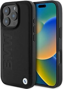 BMW Leather Hot Stamp iPhone 16 Pro Max Black