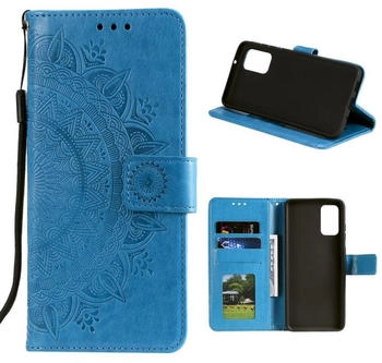 CoverKingz Samsung Galaxy M31s Handy Hülle Flip Case Cover Schutzhülle Tasche Mandala Blau