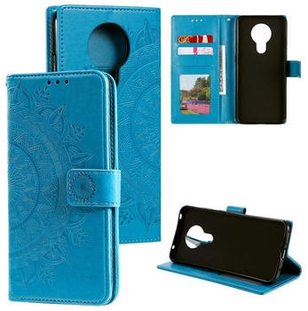CoverKingz Hülle für Nokia G20 Handyhülle Flip Case Cover Schutzhülle Tasche Mandala Blau