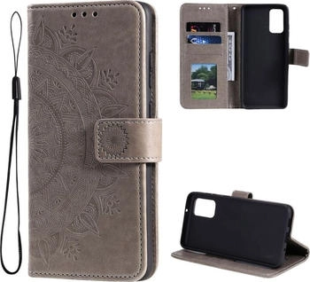 CoverKingz Hülle für Samsung Galaxy A13 4G Handyhülle Flip Case Cover Tasche Mandala Grau