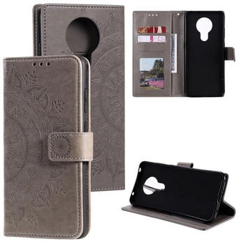 CoverKingz Hülle für Nokia G20 Handyhülle Flip Case Cover Schutzhülle Tasche Mandala Grau