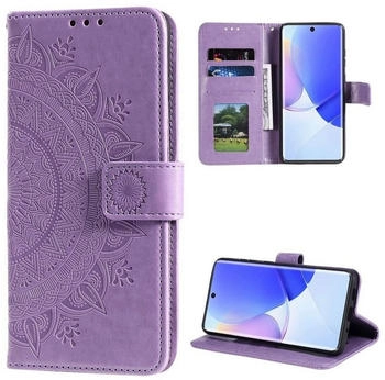 CoverKingz Hülle für Huawei Nova 9 / Honor 50 Handyhülle Flip Case Cover Etui Mandala Lila