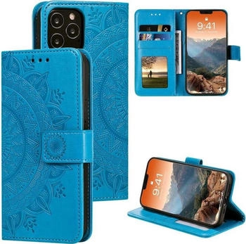 CoverKingz Apple iPhone 12 Pro Max Handy Hülle Flip Case Cover Etui Mandala Blau
