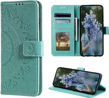 CoverKingz Hülle für Apple iPhone 14 Pro Max Handyhülle Flip Case Schutzhülle Mandala Grün