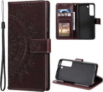 CoverKingz Hülle für Samsung Galaxy S22 5G Handyhülle Flip Case Cover Tasche Mandala Braun