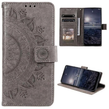 CoverKingz Hülle für Nokia G21/G11 Handyhülle Flip Case Cover Schutzhülle Etui Mandala Grau