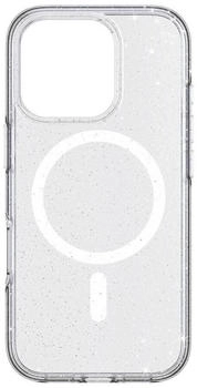 White Diamonds Mag Glitter Case Backcover Apple iPhone 16 Pro Transparent