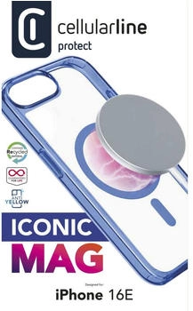 Cellular Line Iconic MAG MagSafe Case für Apple iPhone 16E Blue (61090)