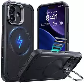 ESR Cyber Tought Case Kickstand iPhone 17 Black