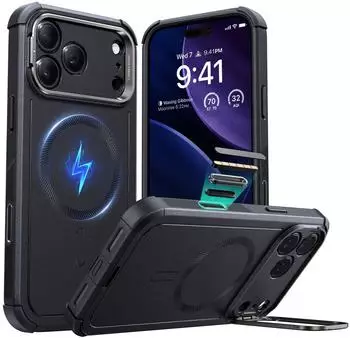 ESR Cyber Tought Case Kickstand iPhone 17 Pro Max Black