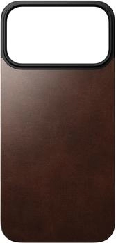 Nomad Goods Magnetic Leather Back iPhone 17 Pro Max Rustic Brown Horween