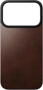 Nomad Goods Magnetic Leather Back iPhone 17 Pro Rustic Brown Horween
