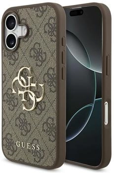 Guess Handyhülle für iPhone 17 Hardcase 4G Big Metal Logo Braun