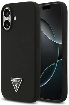 Guess Handyhülle für iPhone 17 Hardcase Silicone Triangle Logo mit MagSafe Schwarz
