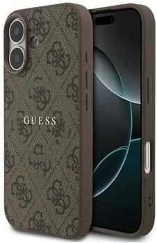 Guess Handyhülle für iPhone 17 Hardcase 4G Ring Classic Logo mit MagSafe Braun