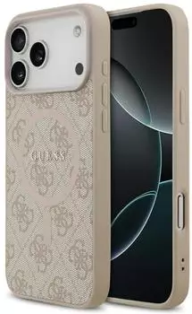 Guess Handyhülle für iPhone 17 Pro Max Hardcase 4G Ring Classic Logo mit MagSafe Rosa