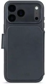 Decoded Leather Detachable Wallet iPhone 17 Pro Navy Shadow