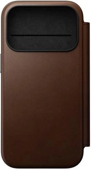 Nomad Goods Modern Leather Folio iPhone 17 Pro Brown