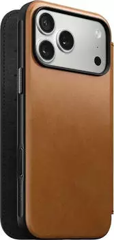 Nomad Goods Modern Leather Folio iPhone 17 Pro Max English Tan