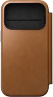 Nomad Modern Leather Folio Schutzh&uuml;lle f&uuml;r iPhone 17 Pro English Tan 16 cm Beige