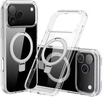 Nevox StyleShell SHOCKFlex mit Standfunktion transparent iPhone 17 Pro Max kompatibel mit MagSafe