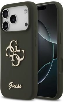 Guess Silicone Big 4G Script (GUHCP17LSC4GSMA) iPhone 17 Pro Khaki