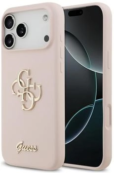 Guess Silicone Big 4G Script (GUHCP17XSC4GSMP) iPhone 17 Pro Max Light Pink