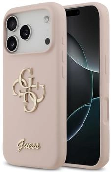 Guess Silicone Big 4G Script (GUHCP17LSC4GSMP) iPhone 17 Pro Light Pink