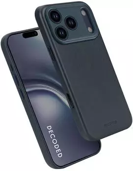 Decoded Hülle iPhone 17 Pro Max MagSafe Leder stoßfest robust Blau