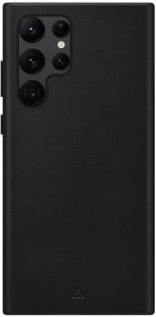 Alkaya Samsung Galaxy S25 Ultra Schutzhülle kompatibel mit MagSafe Handyhülle vegane und schmutzabweisende Lederhülle Schwarz
