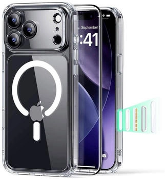ESR Set Handyhülle Glas für iPhone 17 Pro Classic Hybrid mit MagSafe & Tempered Glass Transparent