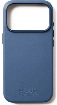 mujjo Full Leather Case iPhone 17 Pro Blue