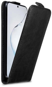 Cadorabo Hülle für Samsung Galaxy NOTE 10 PLUS Schutz Hülle in Schwarz Flip Etui Handyhülle Case Cover