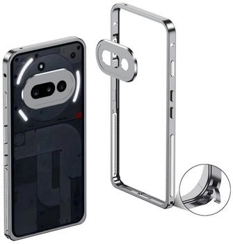 Wigento Hülle Nothing Phone 3a Metallrahmen Wärmeableitung Grau Kamera