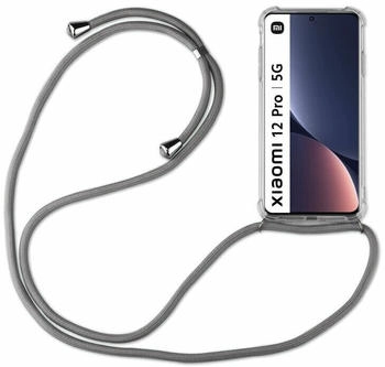 Betterfon Handykette für Xiaomi 12 Pro Handyhülle mit Band Grau