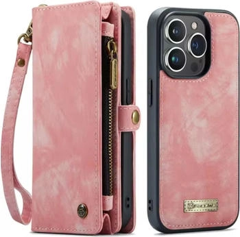CaseMe iPhone Hülle mit Zipper 2in1 für iPhone 17 Pro Max-Rosa