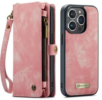 CaseMe iPhone Hülle mit Zipper 2in1 für Iphone 16e-Rosa