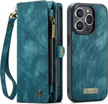 CaseMe iPhone Hülle mit Zipper 2in1 für iPhone 16-Blau