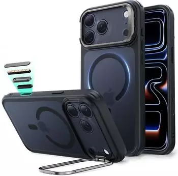 ESR Hybrid HaloLock Kickstand Case iPhone 17 Pro Max Matte Black