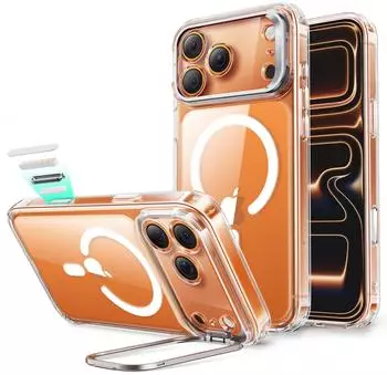 ESR Hybrid HaloLock Kickstand Case iPhone 17 Pro Max Clear