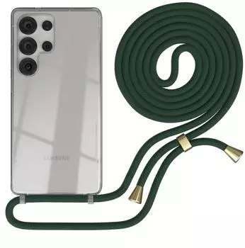 Eazy Case Handykette mit Hülle für Samsung Galaxy S25 Ultra Backcover Handykette zum Umhängen in Grün