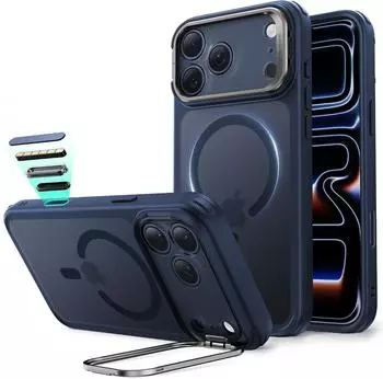 ESR Hybrid HaloLock Kickstand Case iPhone 17 Pro Max Matte Blue